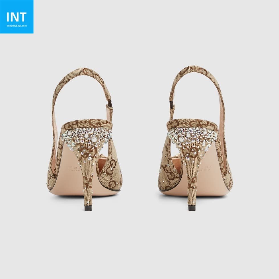 Women’s slingback pump with crystal Horsebit
