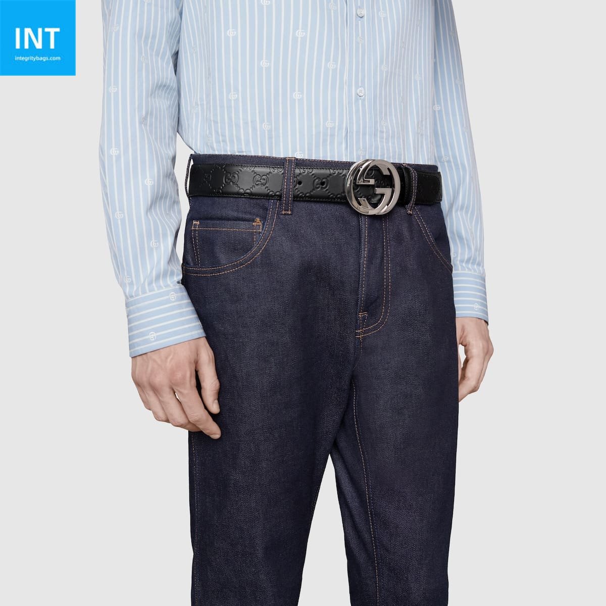 Gvc*1  Belt with Interlocking G buckle