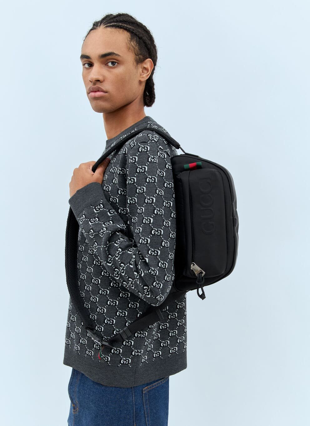Gvc*1 Embossed Logo Small Crossbody Bag
