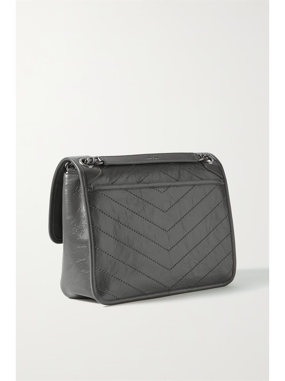 Sa1nt Lau*nt Niki Baby medium quilted crinkled-leather shoulder bag