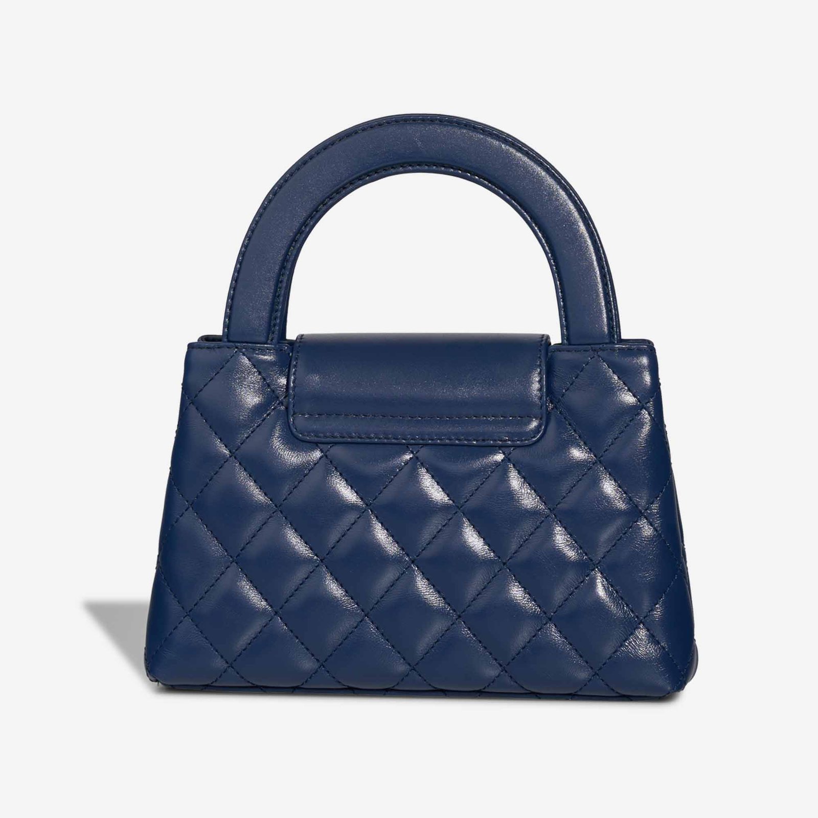 Ch**el Kelly Medium Bag in Vintage Calfskin Leather, Dark Blue