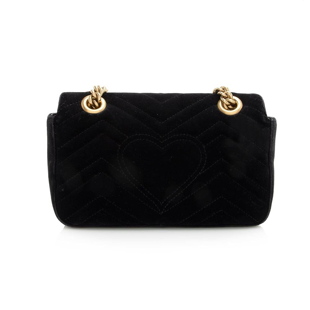 Gvc*1 Matelasse Velvet GG Marmont Mini Shoulder Bag (SHF-22601)