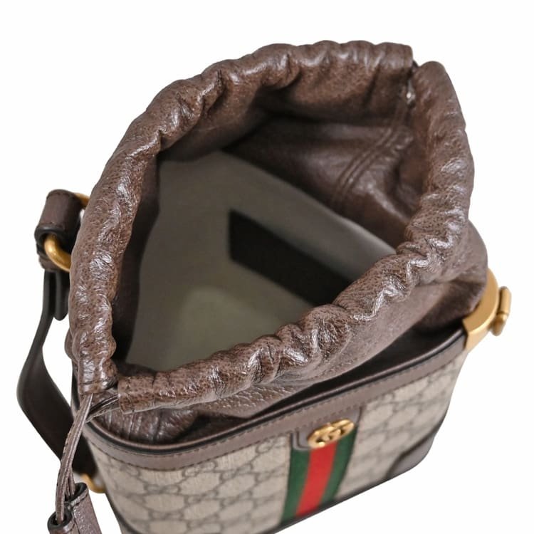 Gvc*1 Ophidia GG Small canvas bucket bag