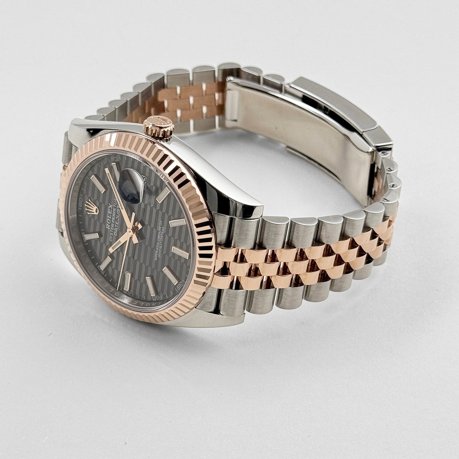 R01ex Datejust 41 126331 Rose Gold Stainless Steel Grey Motif Dial Jubilee (2024)