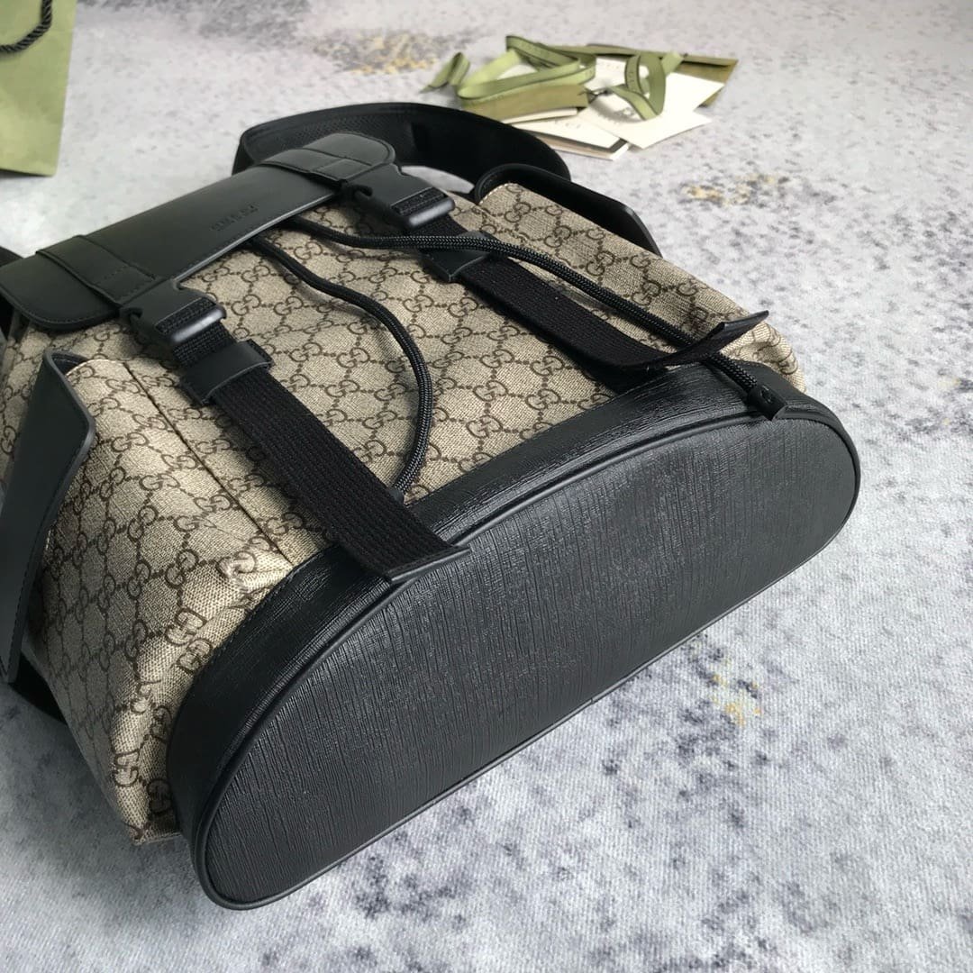 Gvc*1 Svp*me Monogram Double Buckle Backpack Beige Black