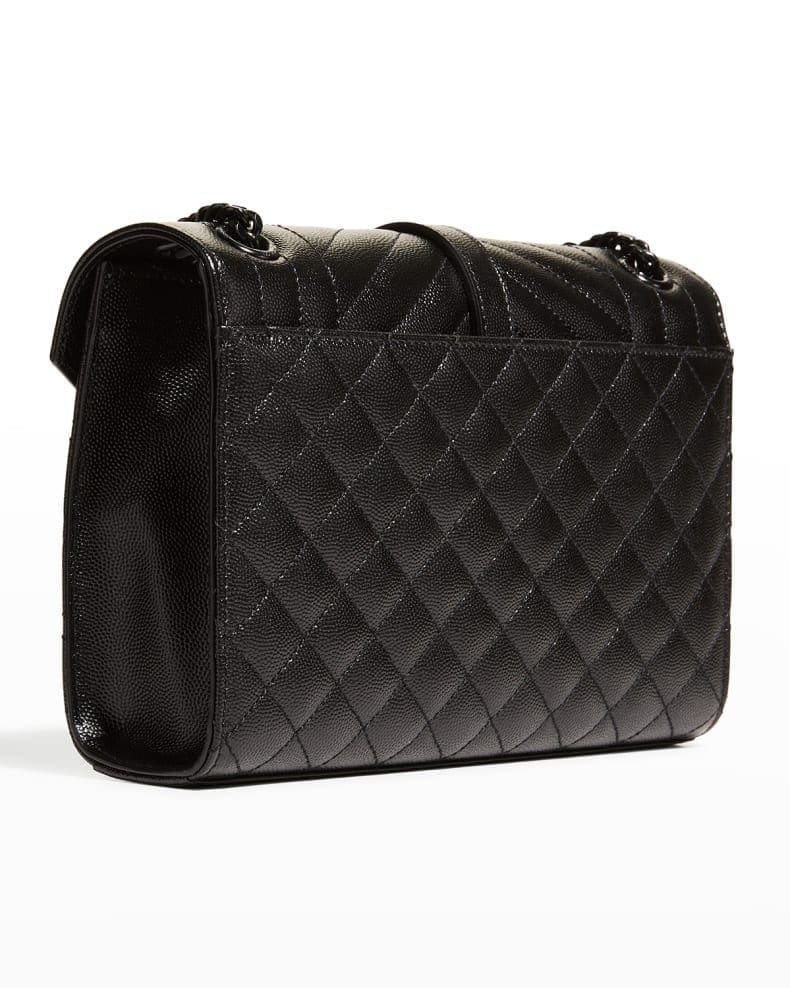 Sa1nt Lau*nt Envelope Triquilt Medium Y51 Shoulder Bag in Grained Leather