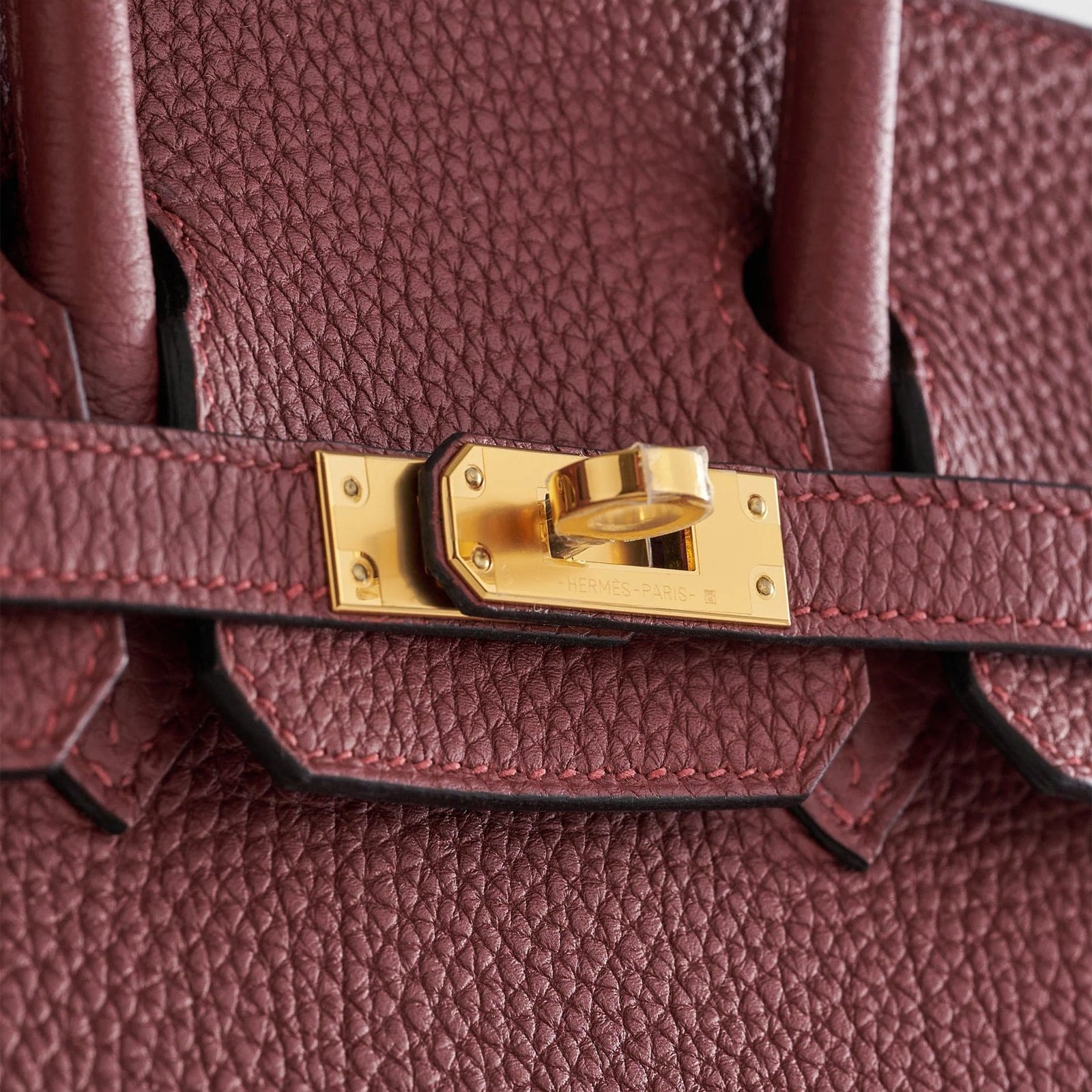 H**me5 Birkin 25 Togo Rouge Sellier Retourne Gold Hardware