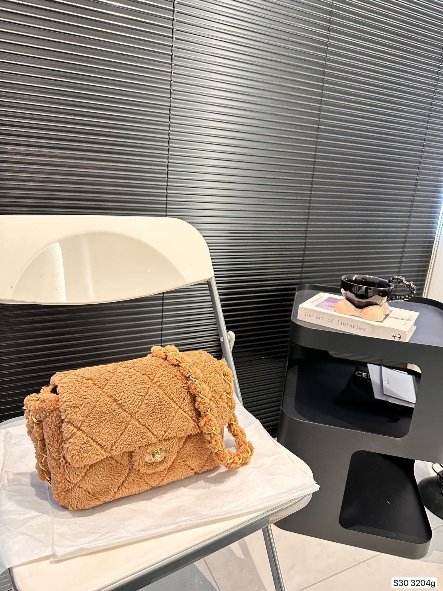 Ch**el CF lambswool bag