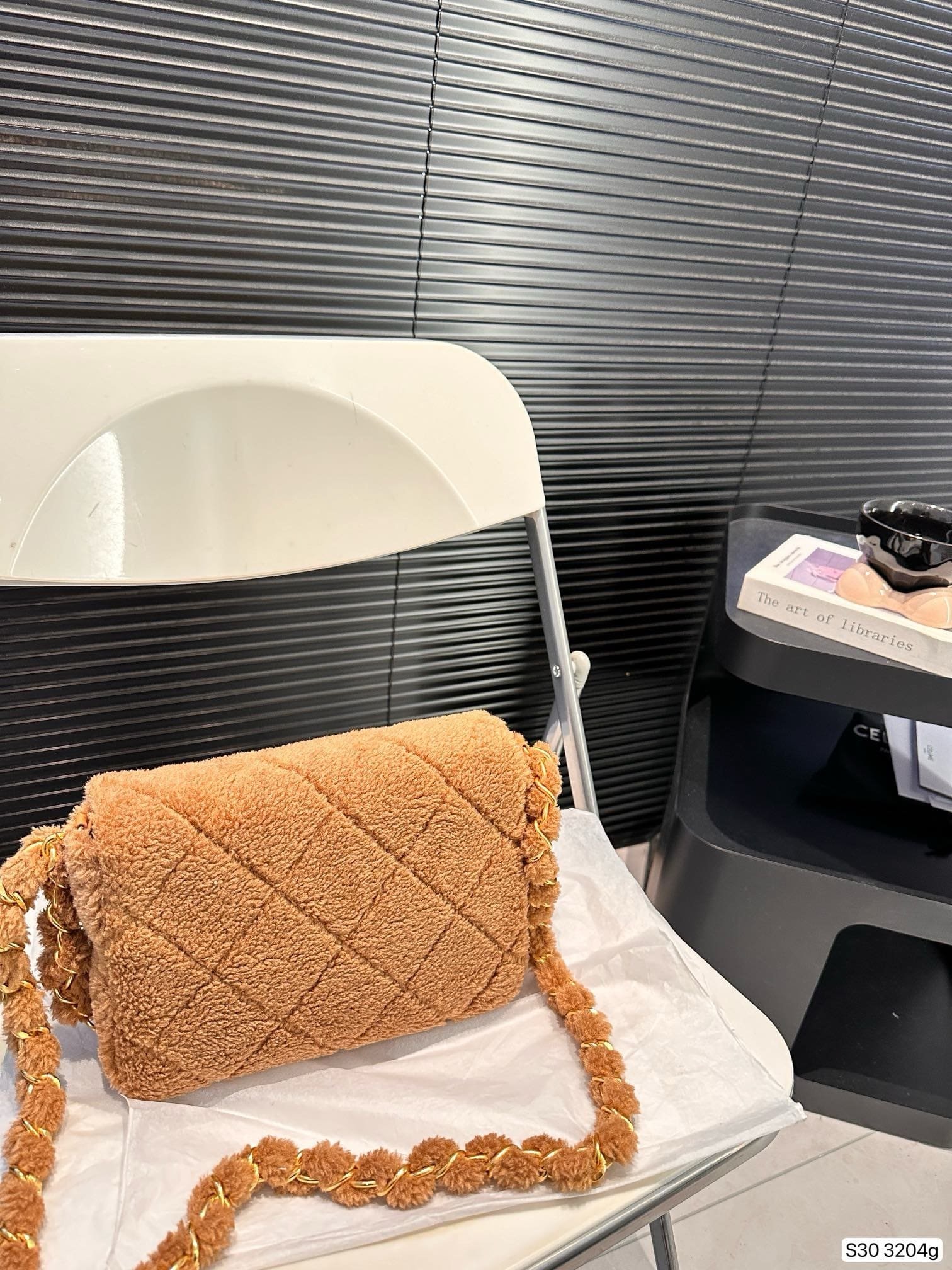 Ch**el CF lambswool bag