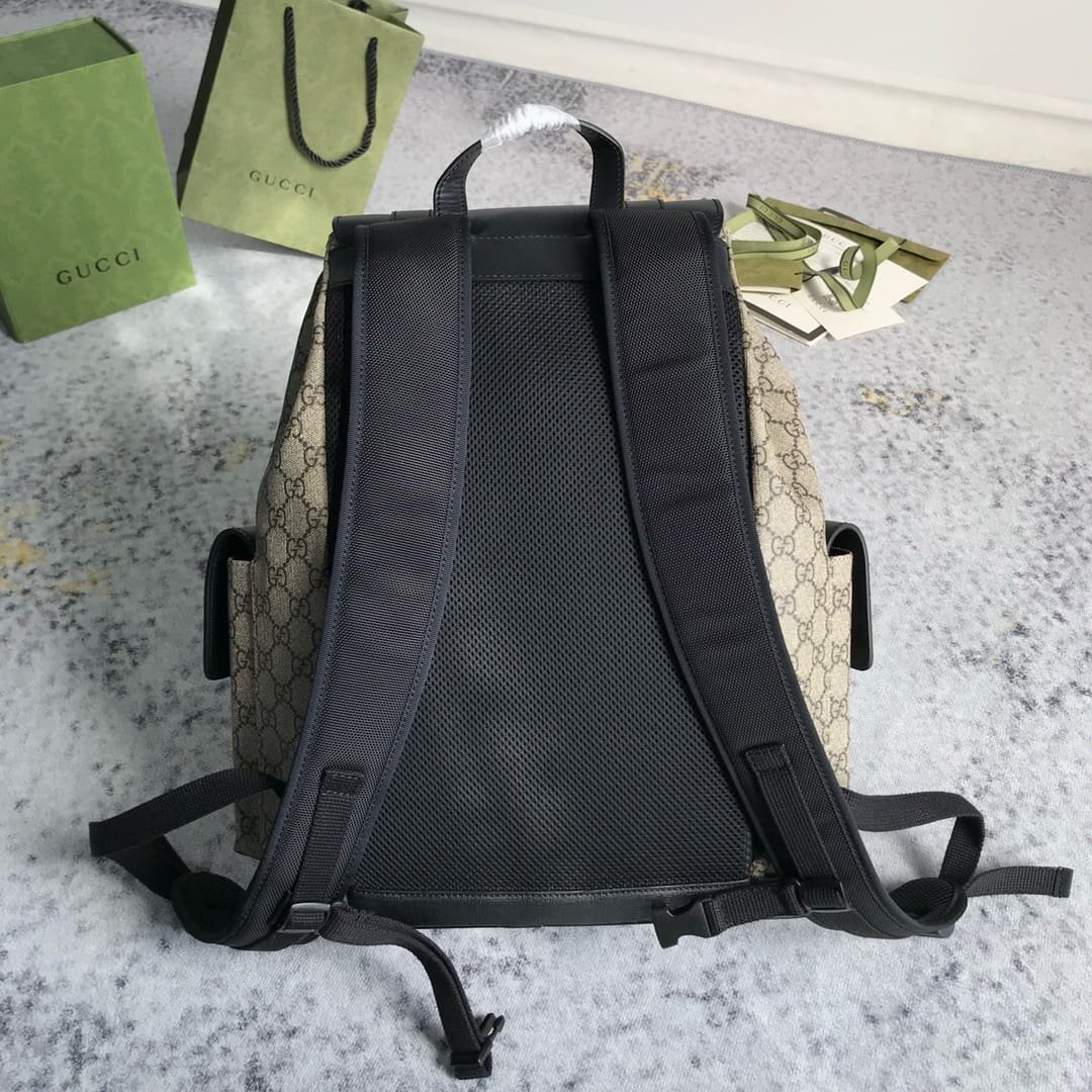 Gvc*1 Svp*me Monogram Double Buckle Backpack Beige Black