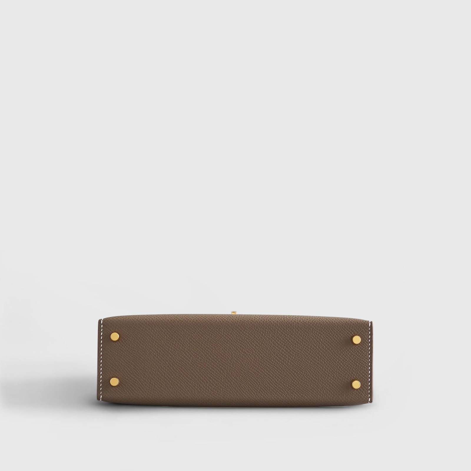 H**me5 Kelly Mini Epsom Sellier Etoupe Gold Hardware