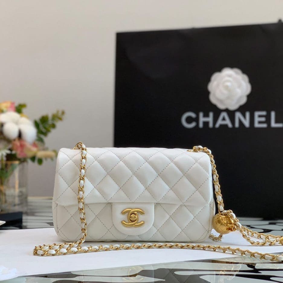Ch**el Pearl Crush Mini Rectangular Flap Bag as1787
