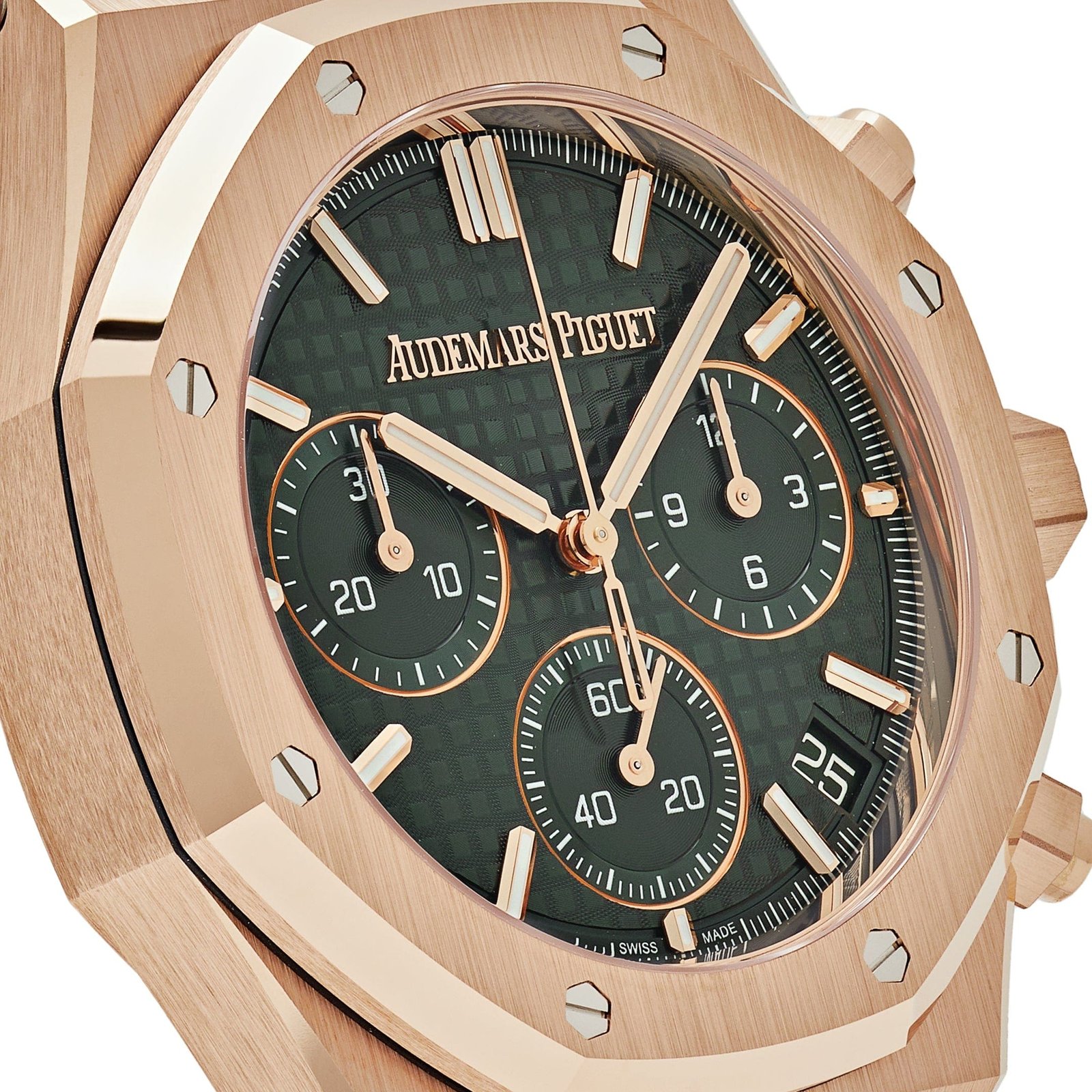 Audemars P1g*et Royal Oak 26240OR.OO.1320OR.04 Chronograph ’50th Anniversary’ Rose Gold Khaki Green Dial