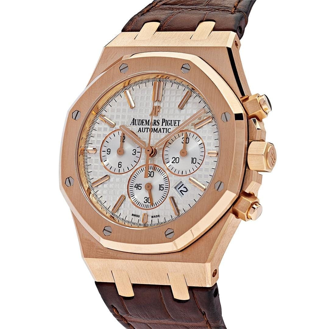 Audemars P1g*et Royal Oak 26320OR.OO.D088CR.01 Chronograph Rose Gold Silver Dial