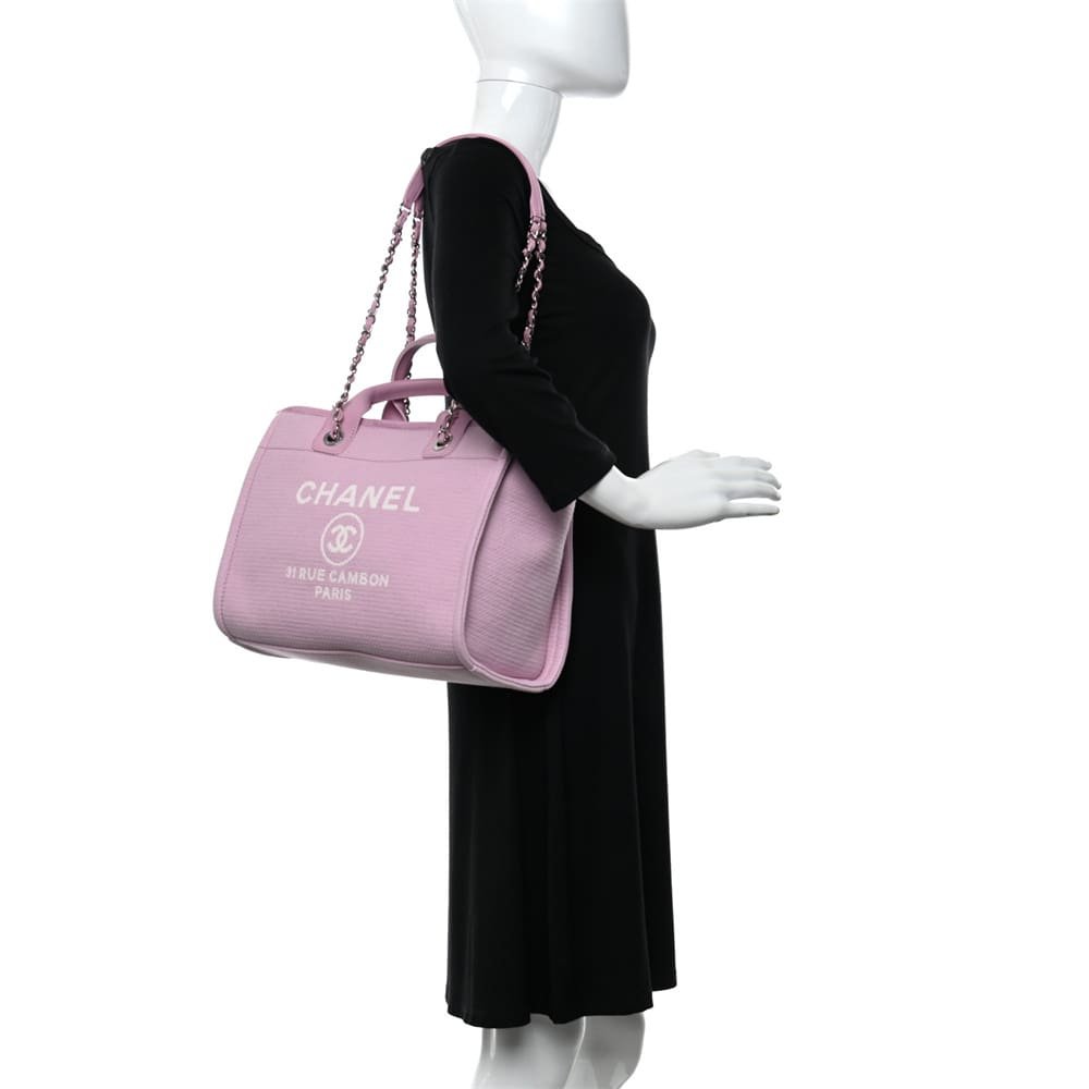 Ch**el Mixed Fibers Deauville Tote Pink
