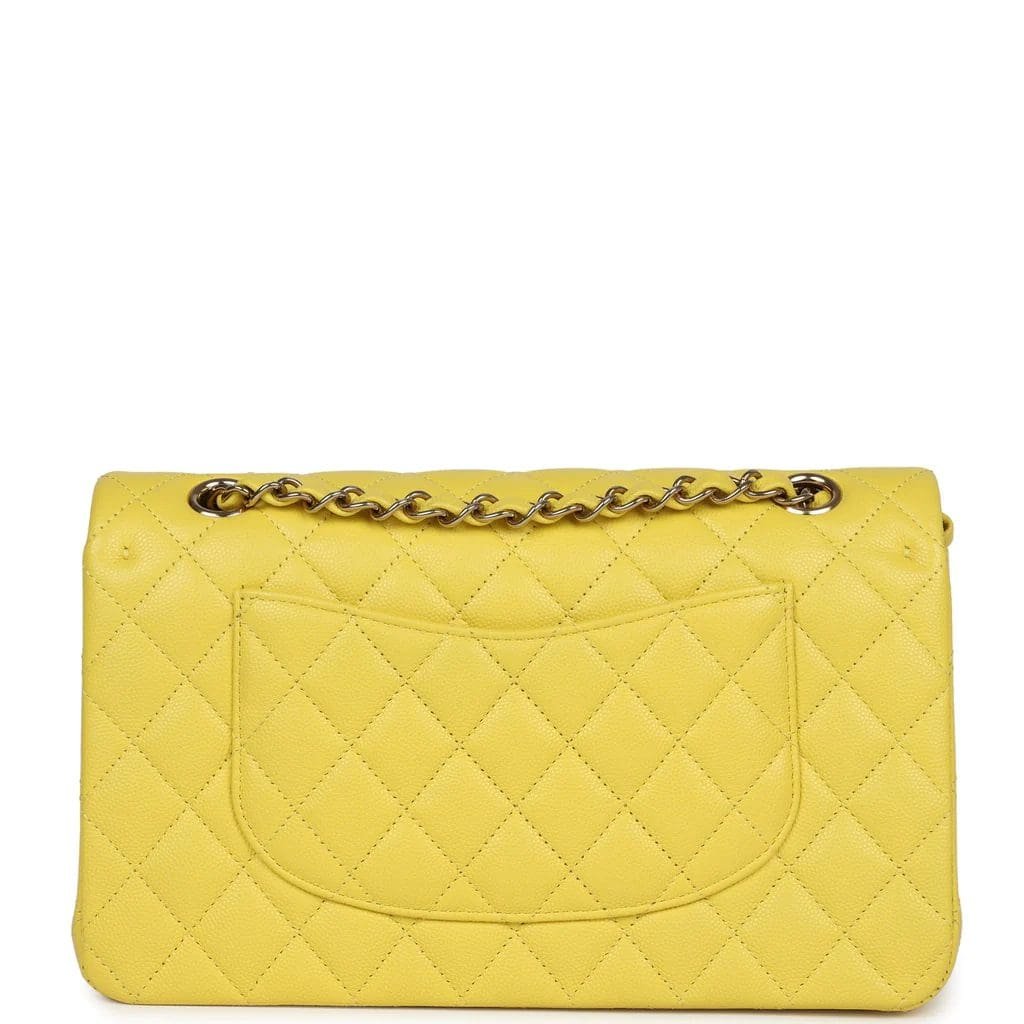 Ch**el Medium Classic Double Flap Yellow Caviar Light Gold Hardware