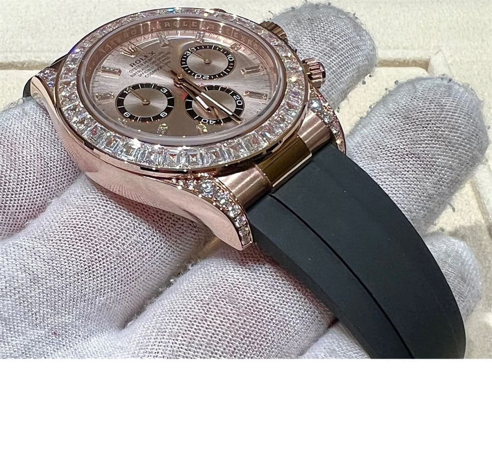 R01ex Daytona 126535TBR Rose Gold Sundust D1am0nd Dial D1am0nd Bezel