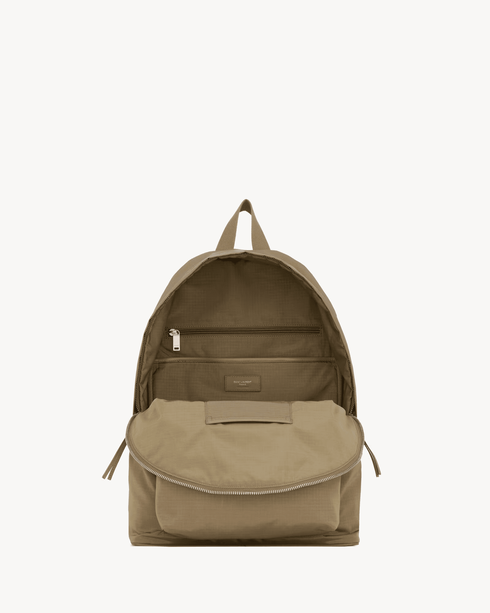 Sa1nt Lau*nt CITY backpack in nylon ripstop and leather