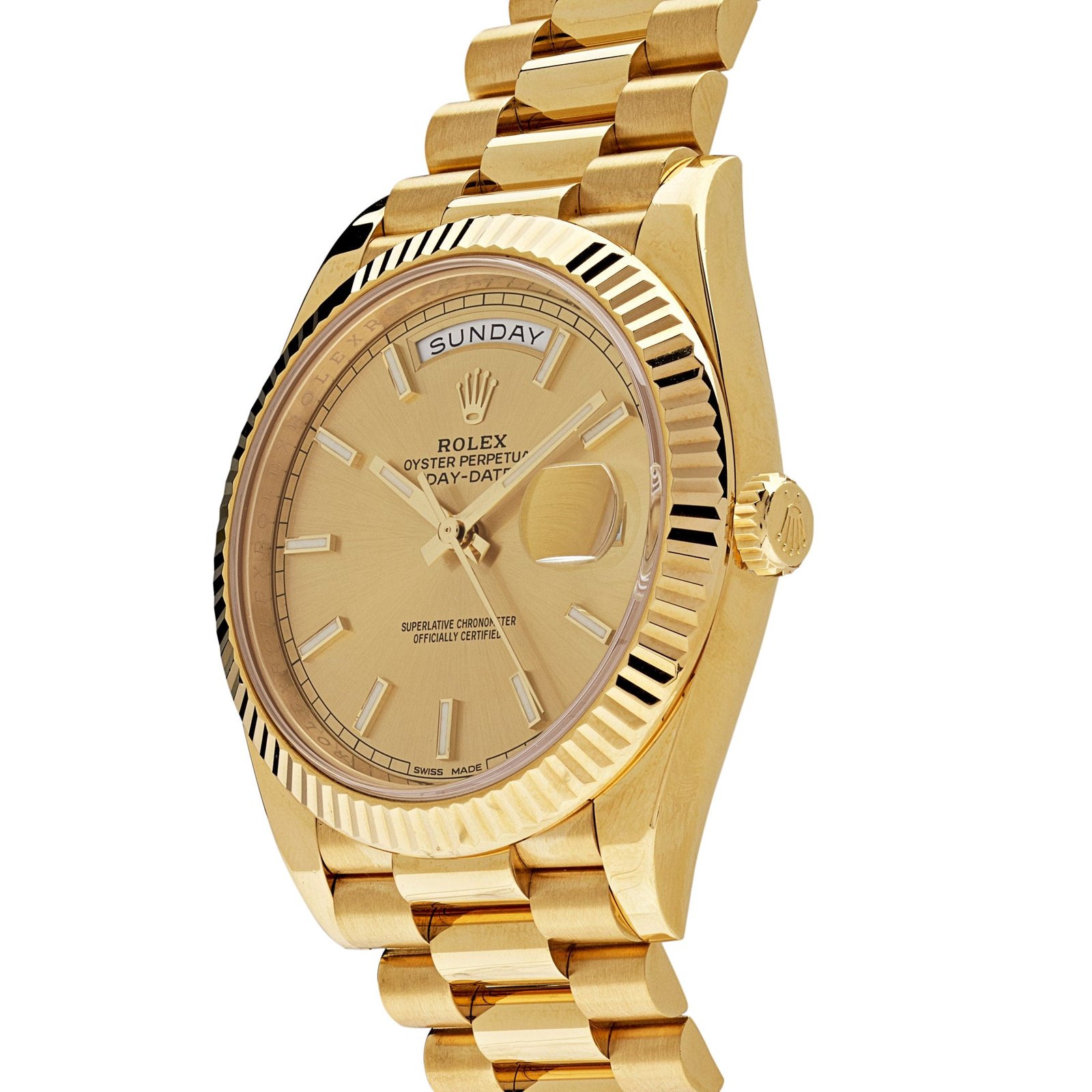 R01ex Day-Date 40 Yellow Gold Champagne Dial 228238