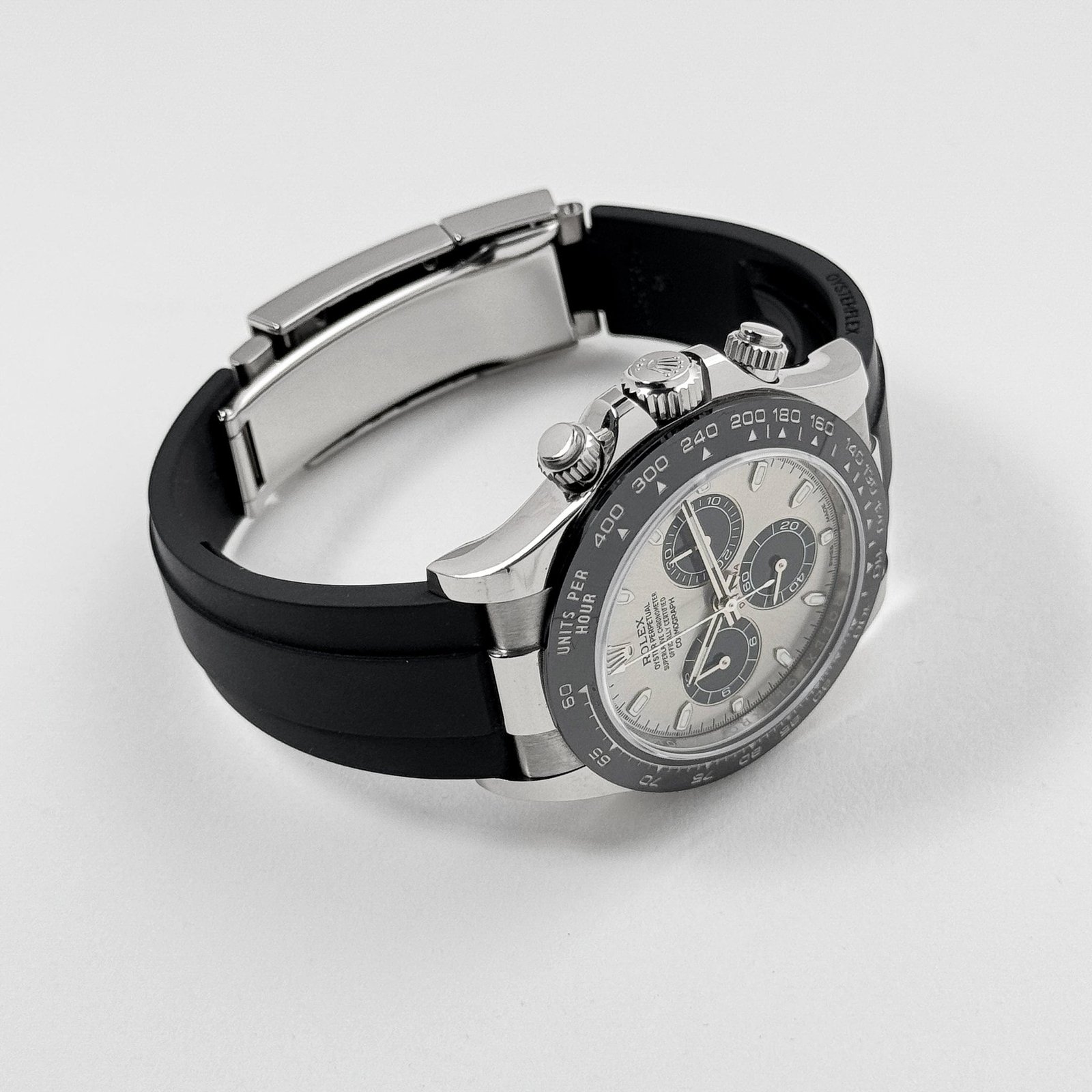 R01ex Daytona 116519LN ‘Ghost’ White Gold Steel and Bright Black Dial (2022)