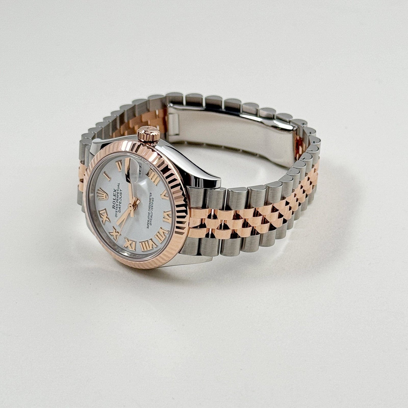 R01ex Datejust 31 278271 ‘Ladies’ Stainless Steel Rose Gold White Roman Numerals Dial (2025)