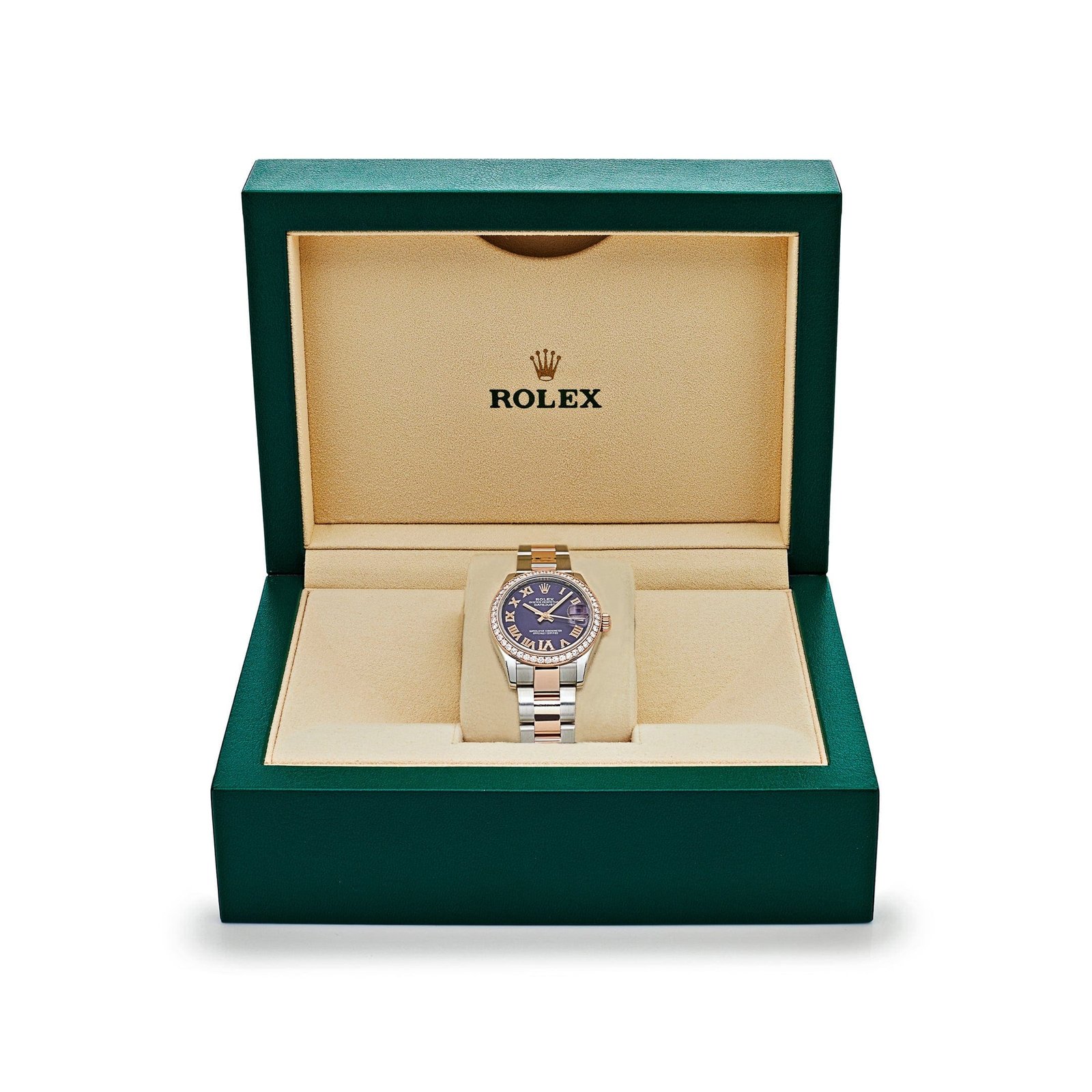R01ex Datejust 31 278381RBR ‘Ladies’ Stainless Steel Rose Gold Aubergine Purple Dial D1am0nd Bezel Oyster (2022)