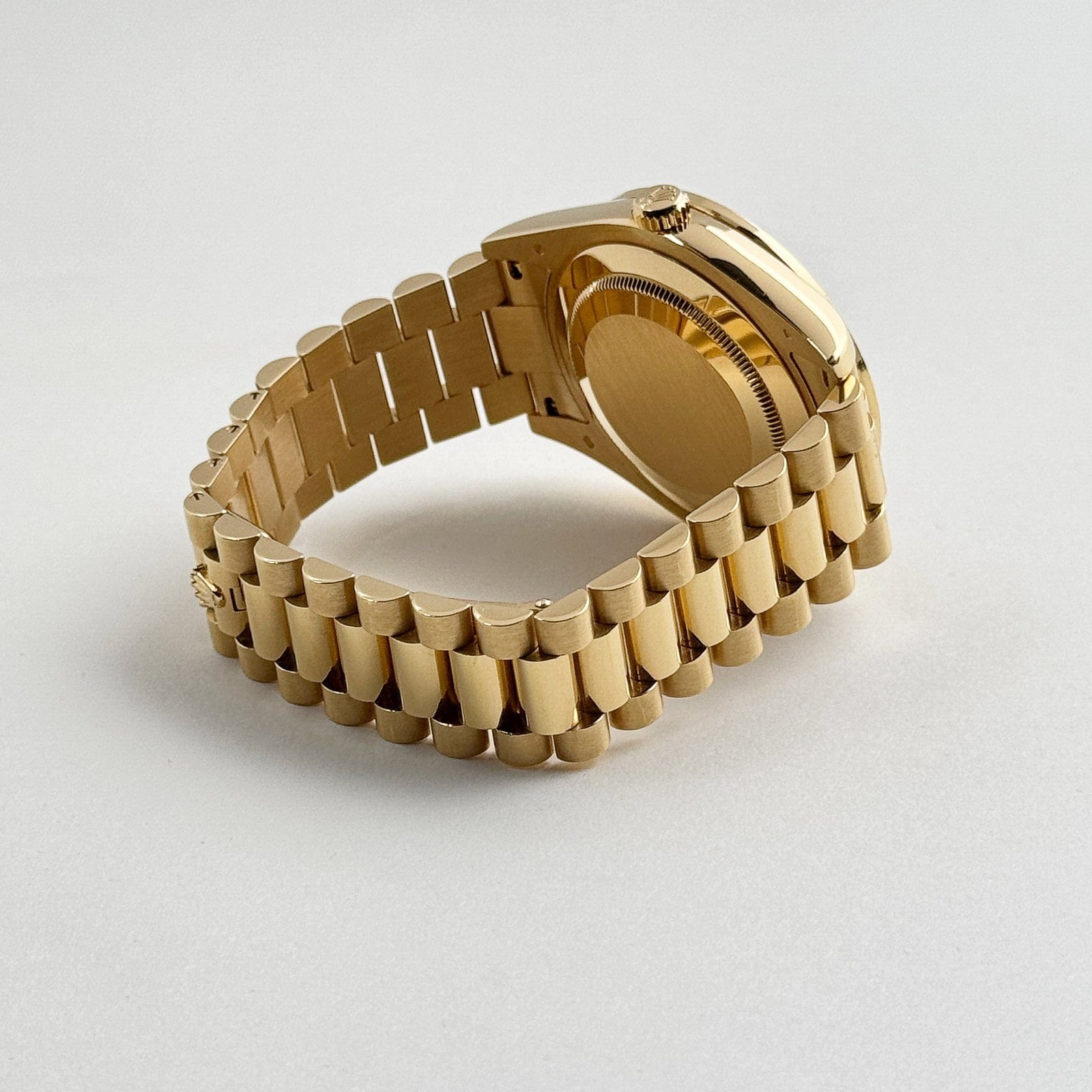 R01ex Day-Date II 218398 Yellow Gold Champagne Dial D1am0nd Bezel