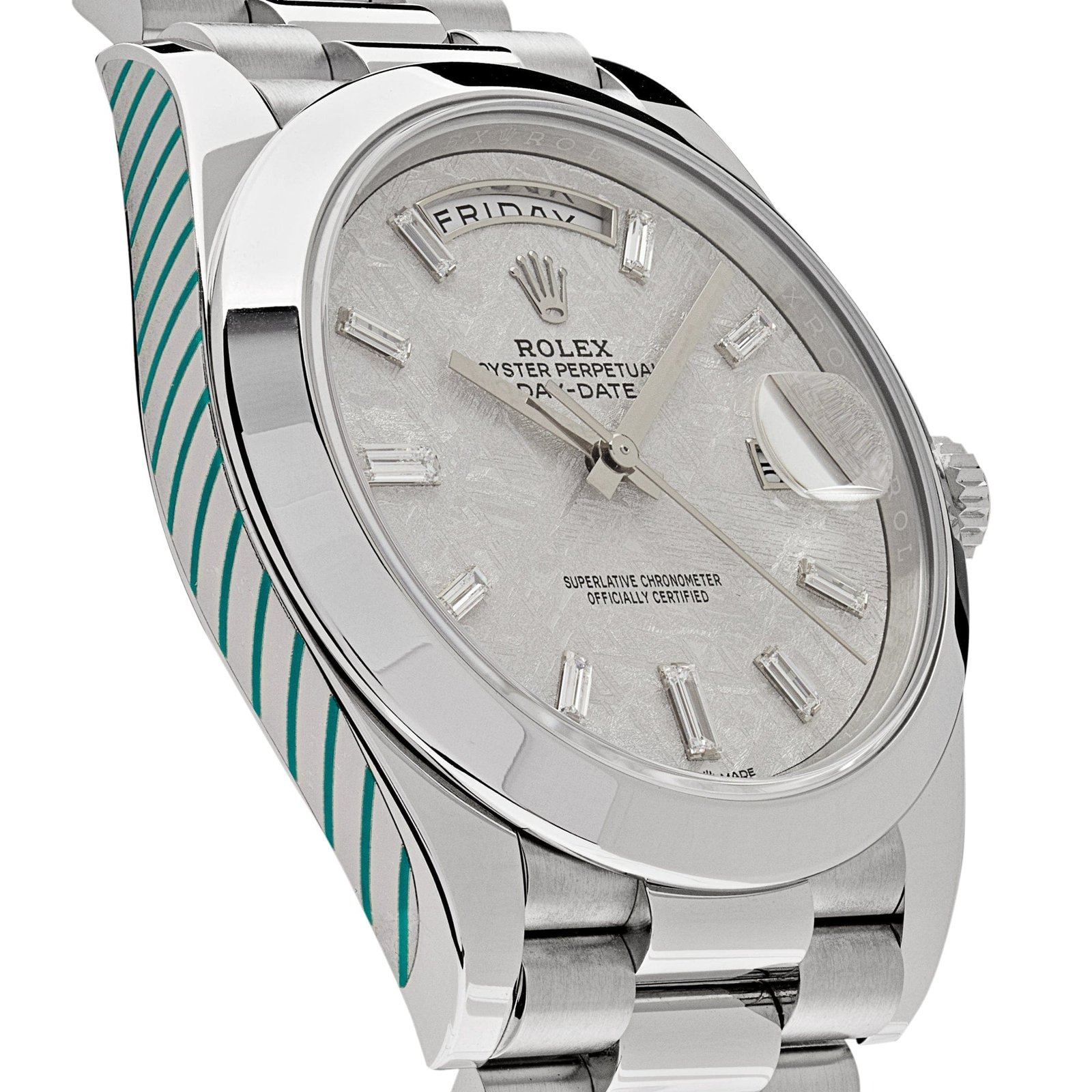 R01ex Day-Date 40 228206 Platinum Meteorite D1am0nd Dial