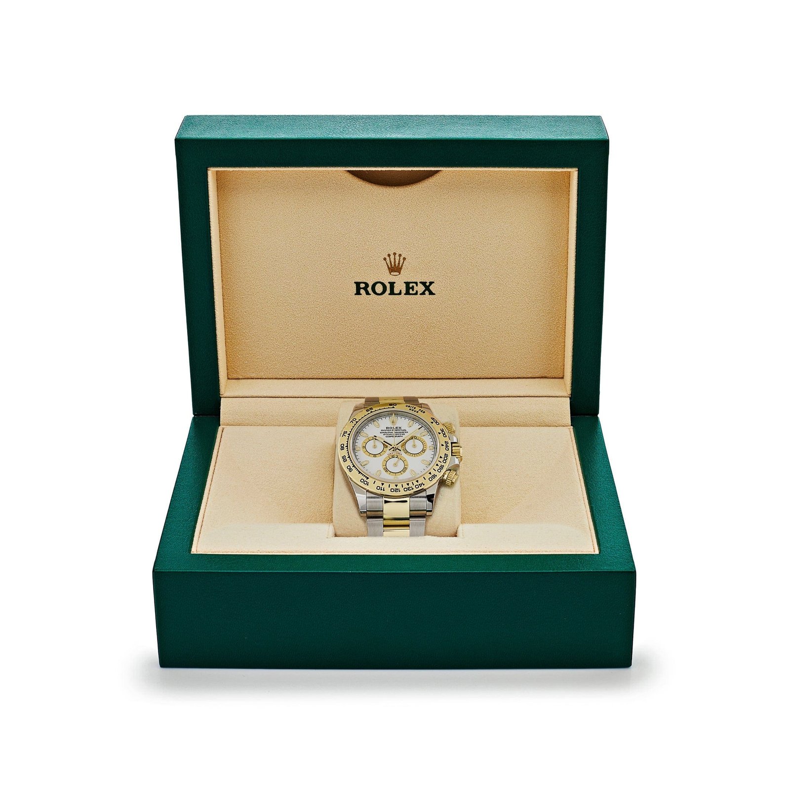 R01ex Daytona 116503 Two-Tone Yellow Gold Stainless Steel White Dial (2020)