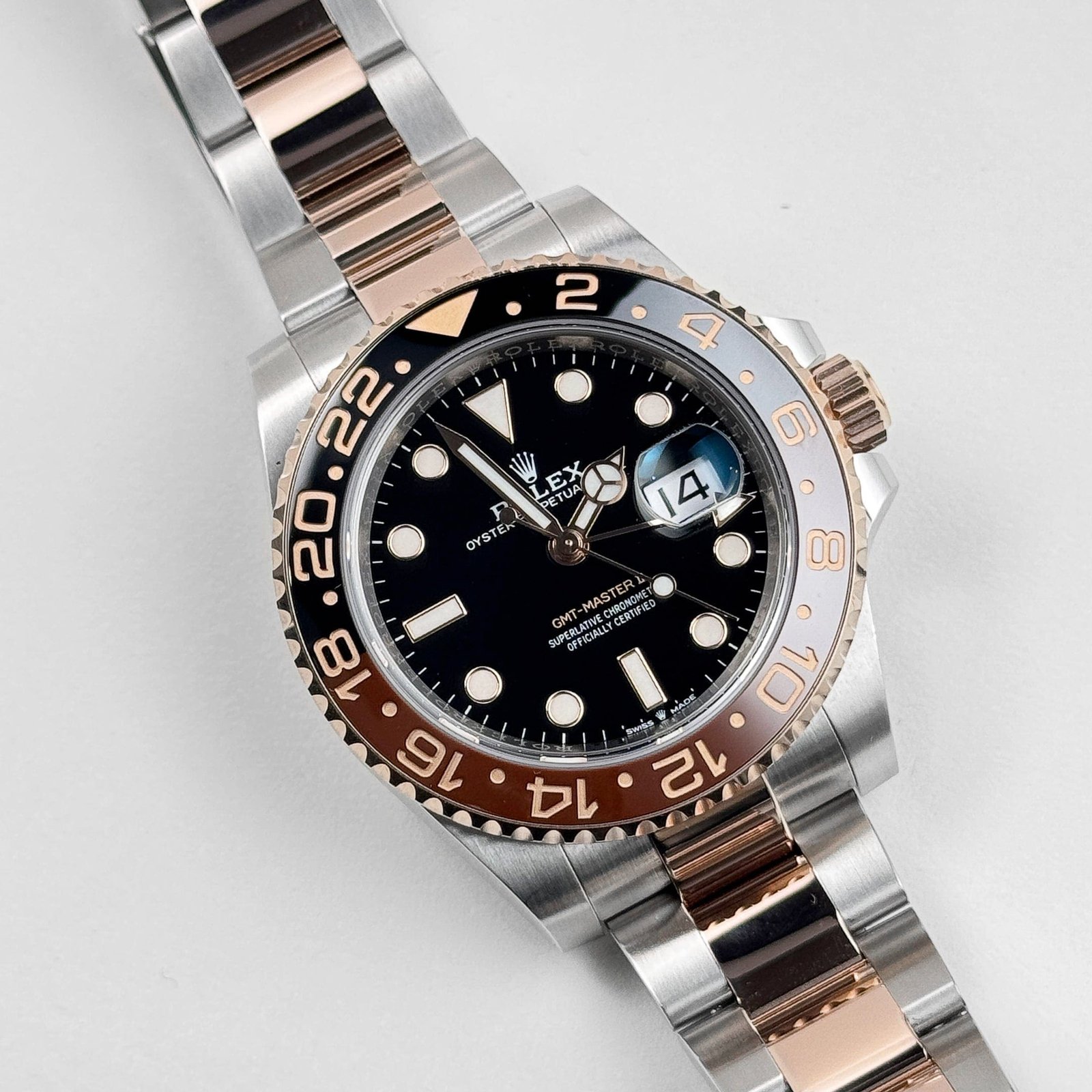 R01ex GMT-Master II 126711CHNR ‘Root Beer’ Rose Gold Stainless Black Dial (2020)