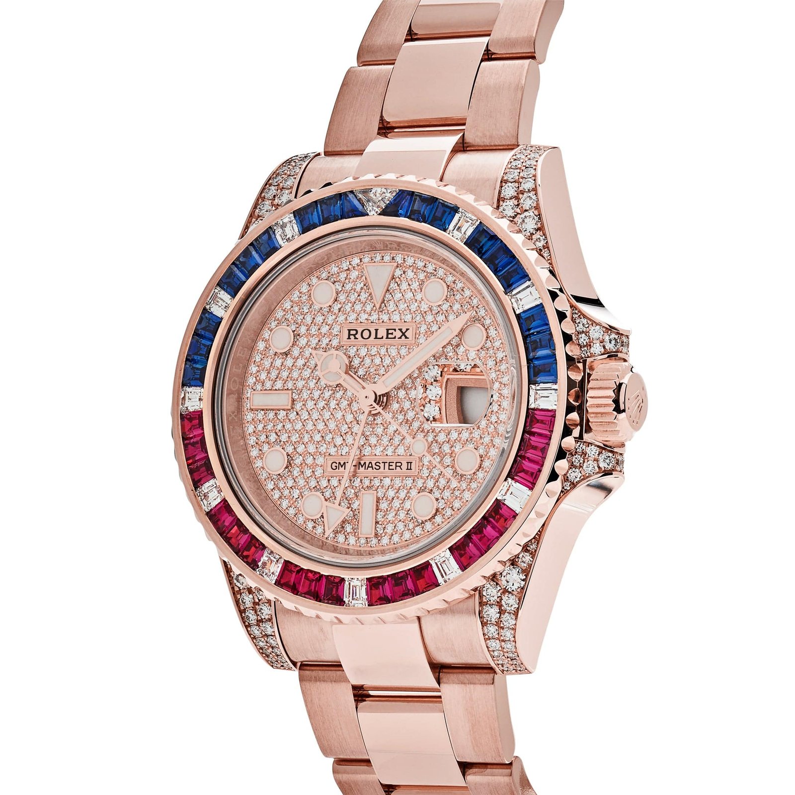 R01ex GMT-Master II 126755SARU Rose Gold Sapphire and Ruby