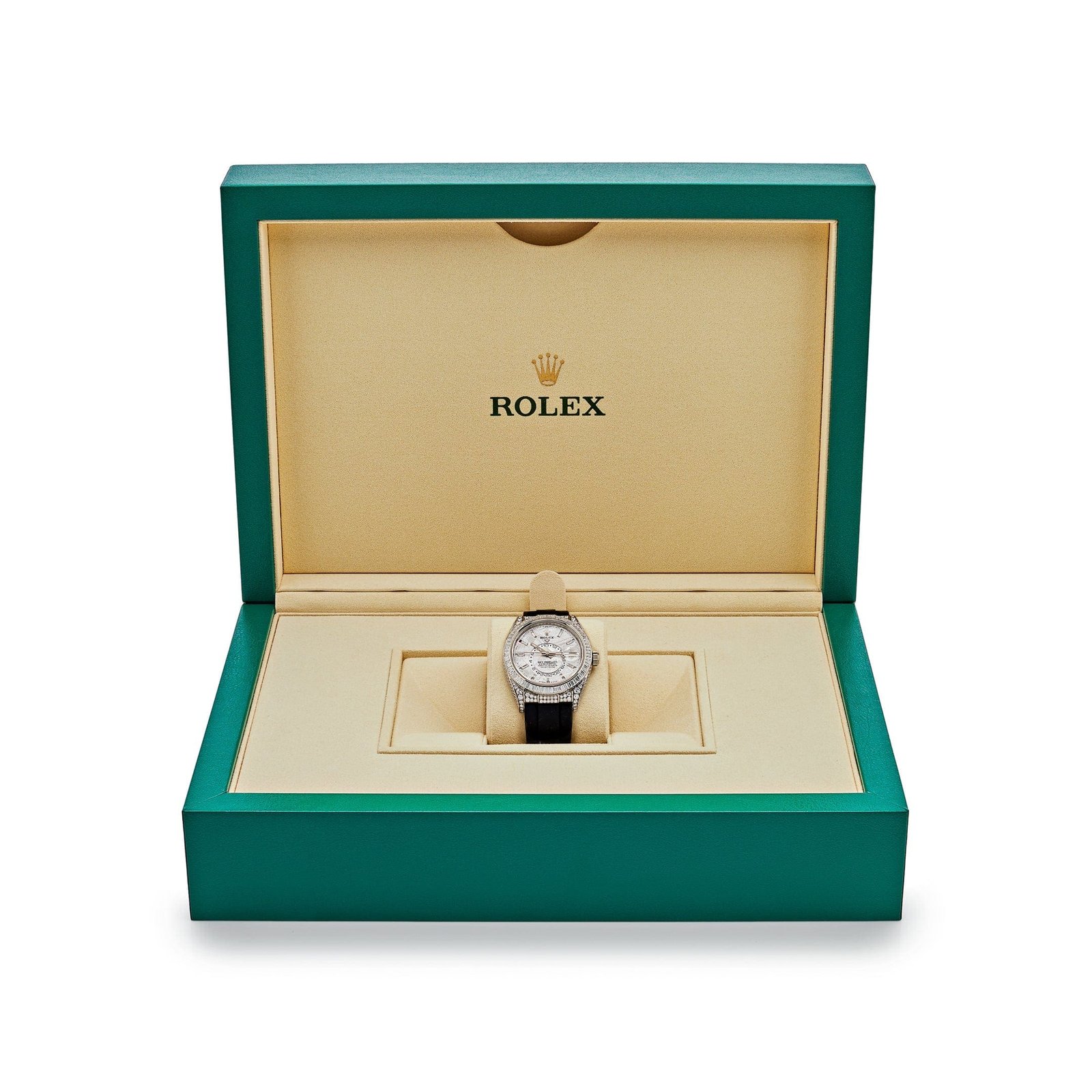 R01ex Sky-Dweller 336259TBR White Gold Meteorite Dial D1am0nd Bezel and Case