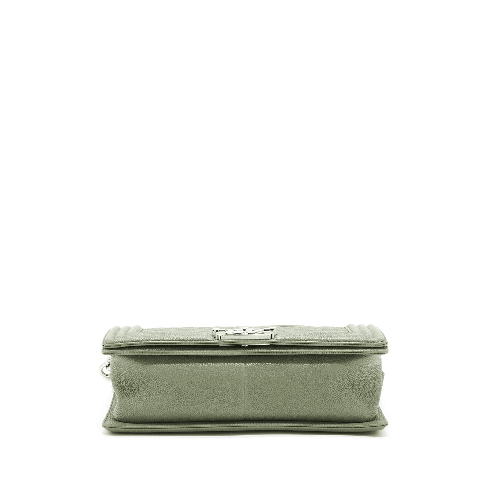 Ch**el MEDIUM BOY BAG CAVIAR LIGHT GREEN
