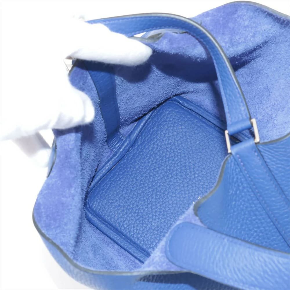 H**me5 Taurillon Clemence Picotin 18 Bleu Royal with Palladium Hardware